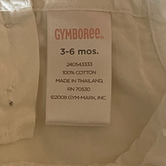 Gymboree Baby Girl 2pc Outfit Set 3-6M White Eyelet Top & Jeans Cat Patches - Picture 4 of 10